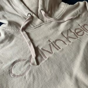 Blush/Nude Calvin Klein Performance Cropped Hoodie